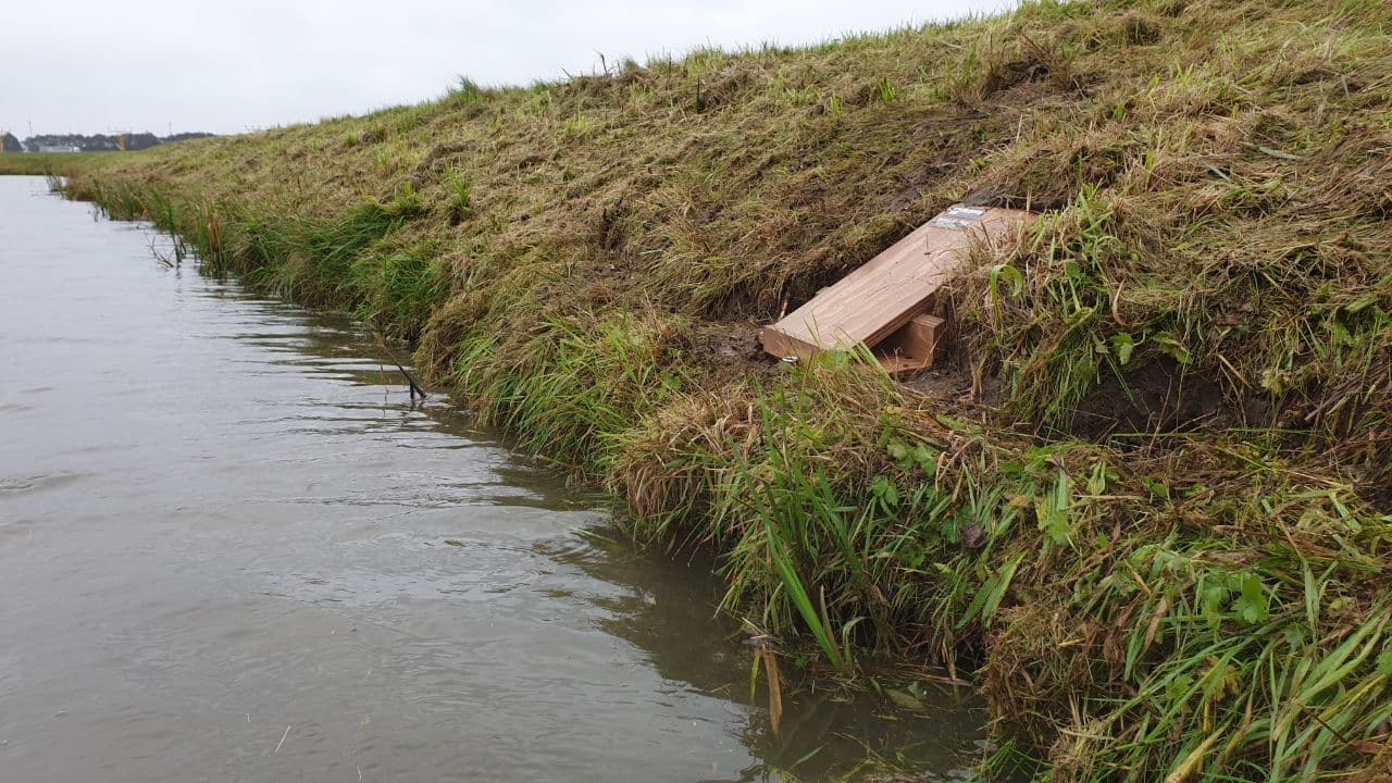 Ingegraven wezelnestkast