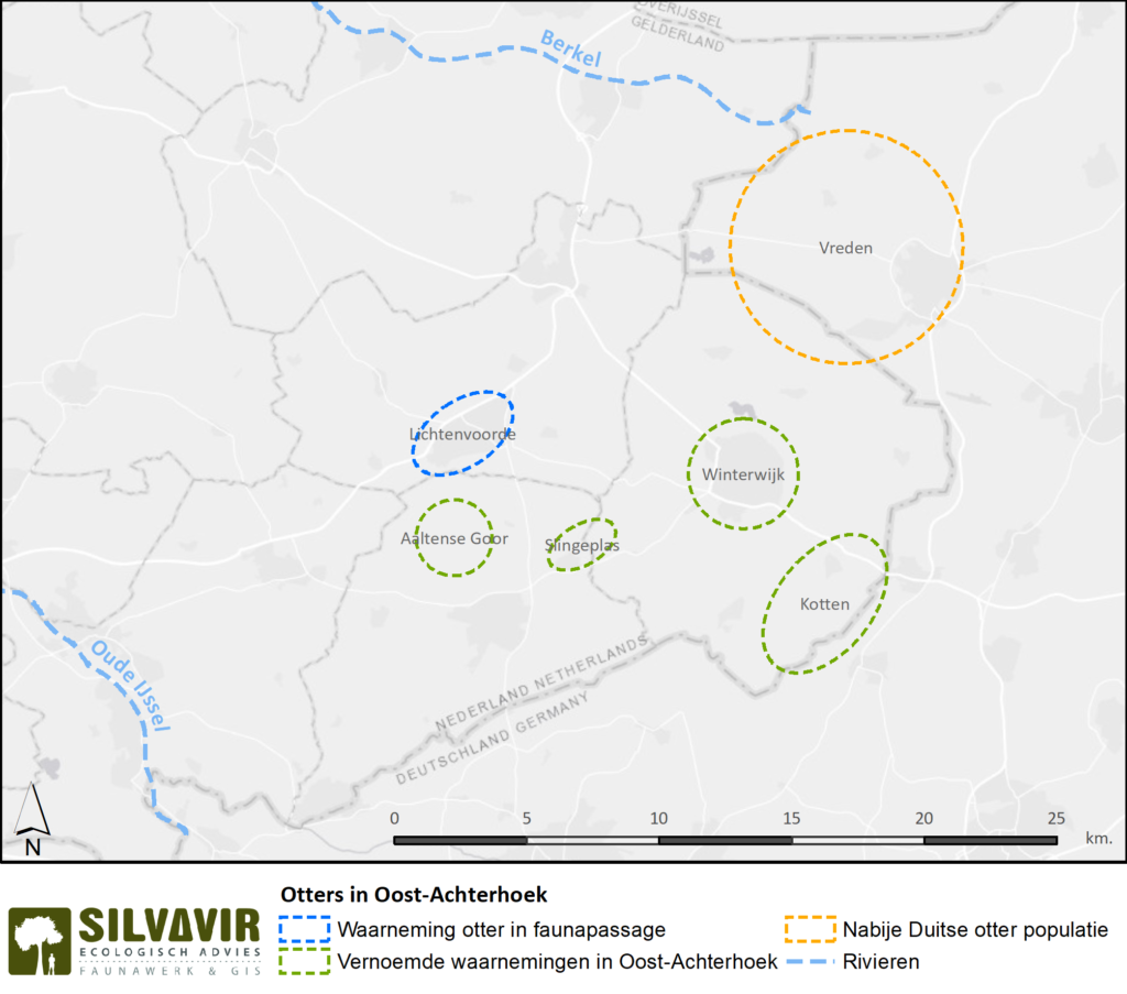 Kaart waarnemingen otter